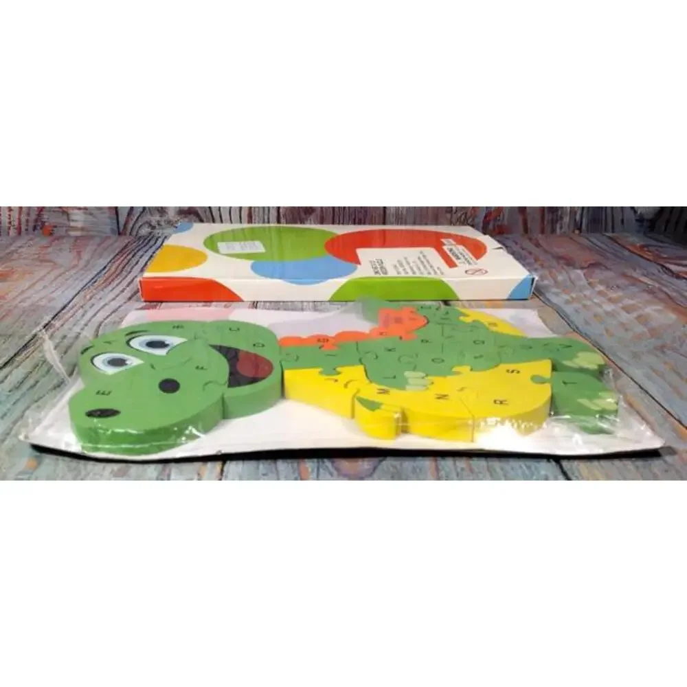 Dino ABC &‎ 123 Wooden Puzzle Educational Toy